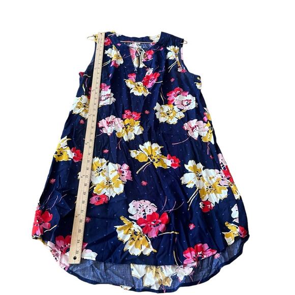 Old Navy Blue Floral Mini Dress - Summer Sleeveless - Large - Picture 4 of 6
